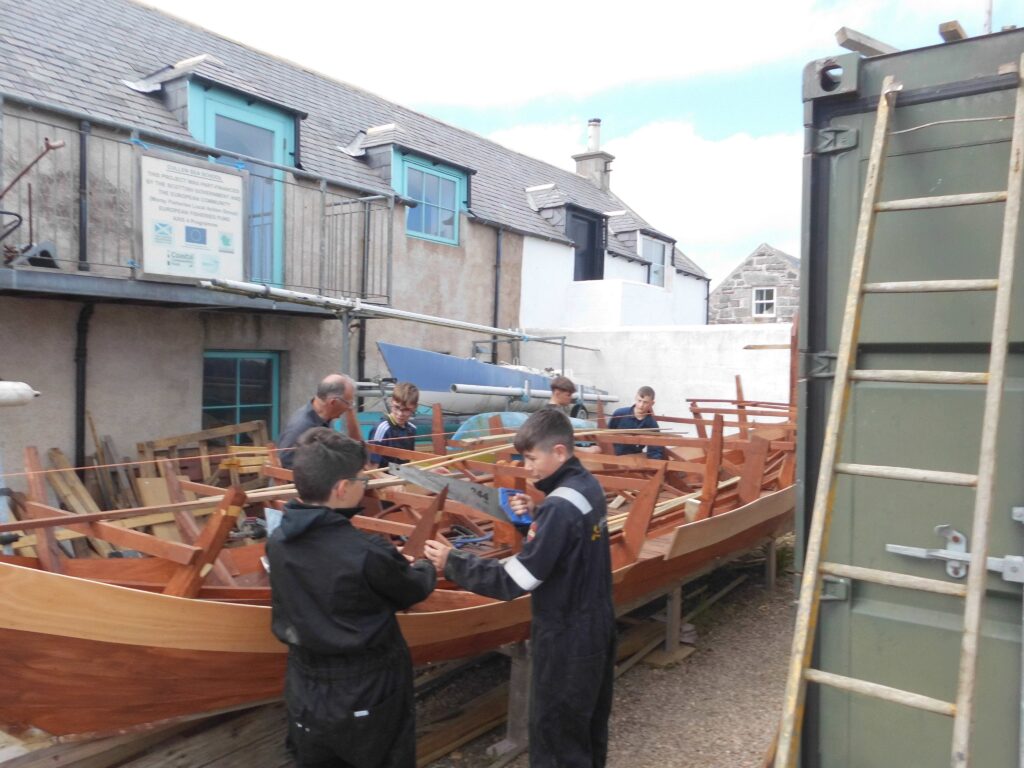 Image of Banff Academy pupils at Cullen Sea School