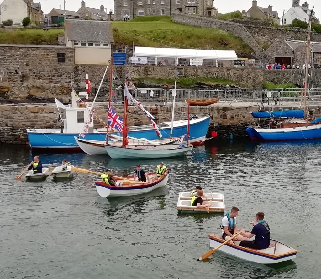 Image of boats built at Cullen Sea School by Banff Academy pupils