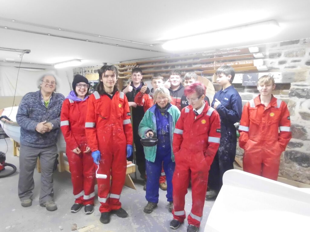Banff Academy Pupils in the sea school workshop